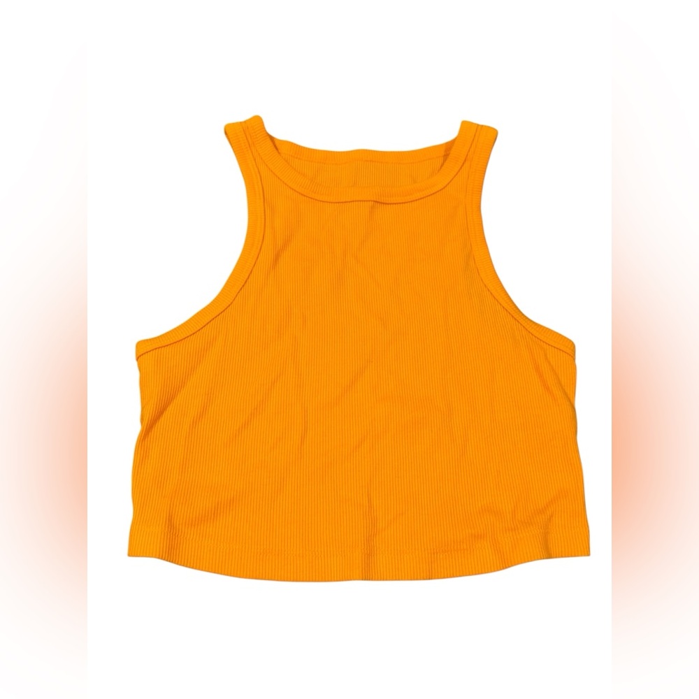 ✨ 5/$30 ✨ Vibrant Orange Ribbed Cropped Top